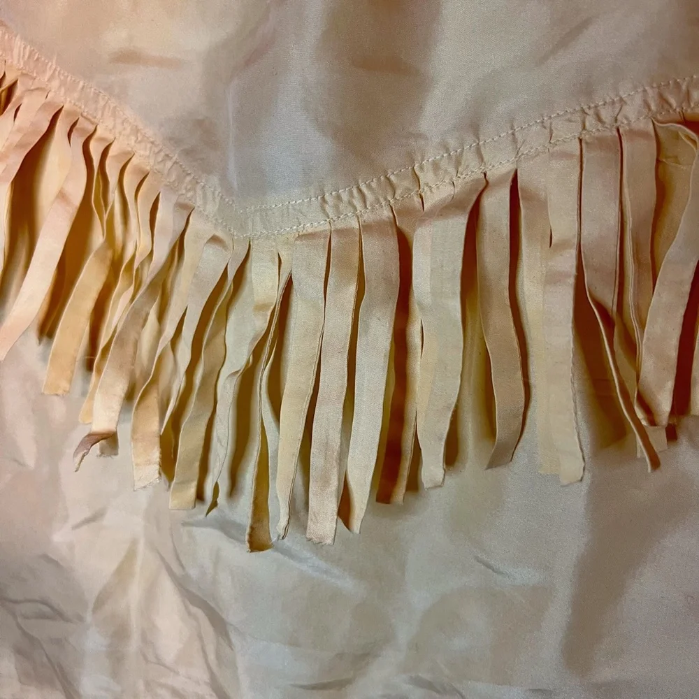 💯% Silk Soft Western Style Frill Button Down - Picture 6 of 10